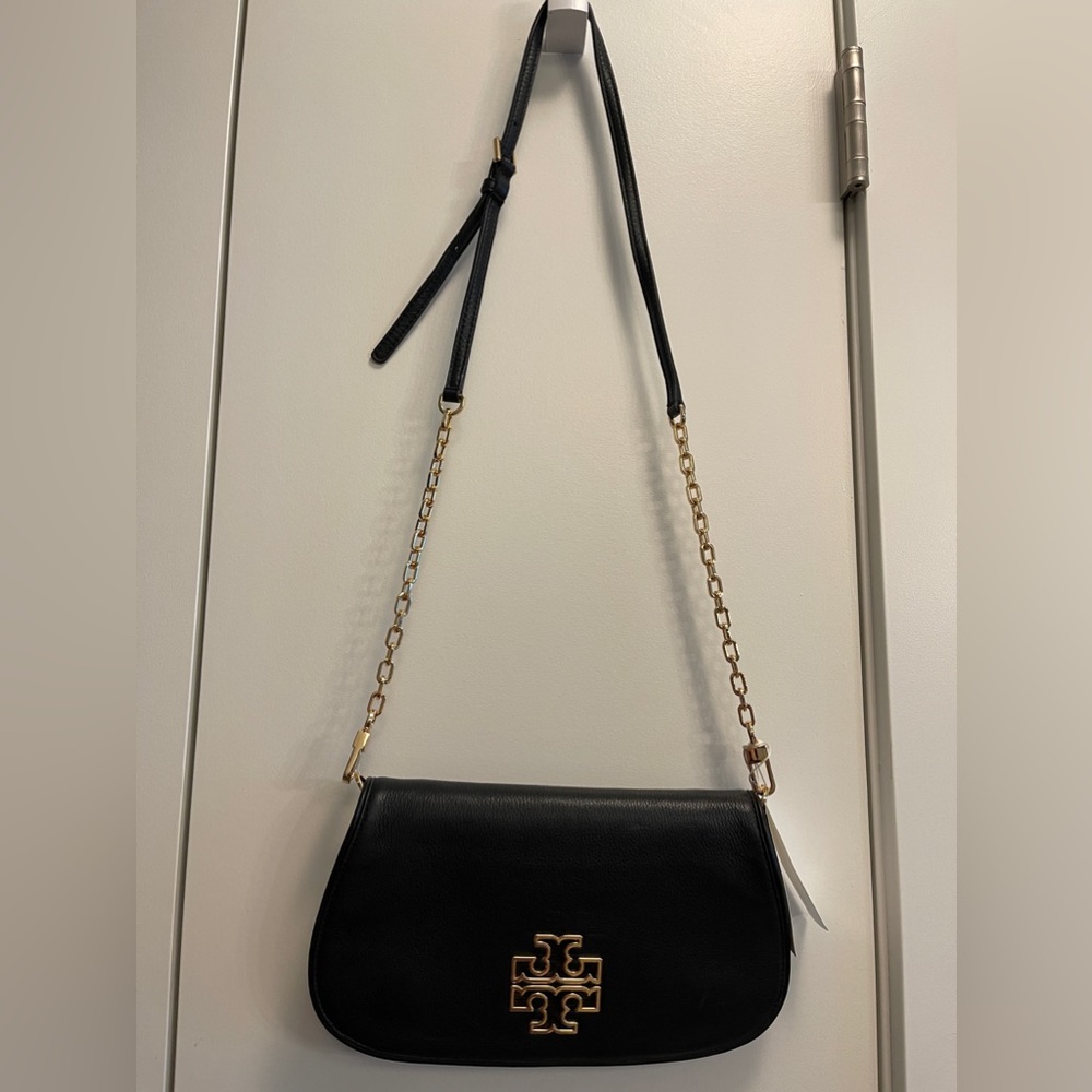 Tory Burch Black Leather Clutch